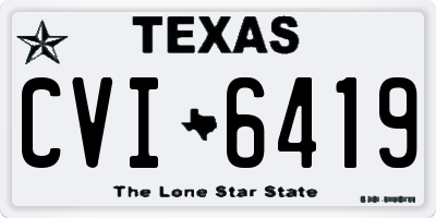 TX license plate CVI6419