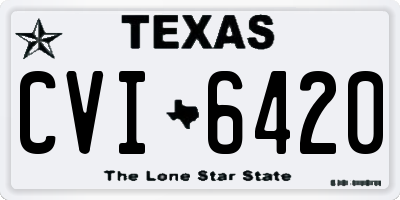 TX license plate CVI6420