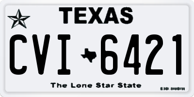 TX license plate CVI6421