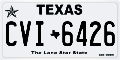 TX license plate CVI6426