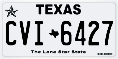 TX license plate CVI6427