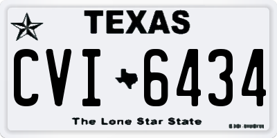 TX license plate CVI6434