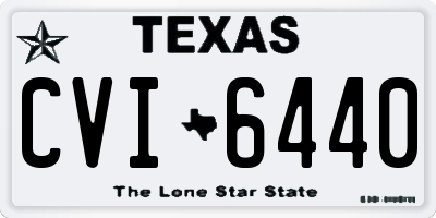 TX license plate CVI6440