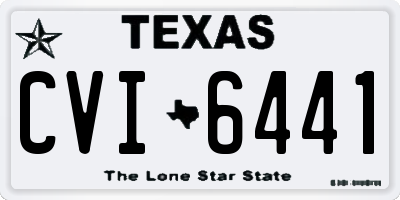 TX license plate CVI6441
