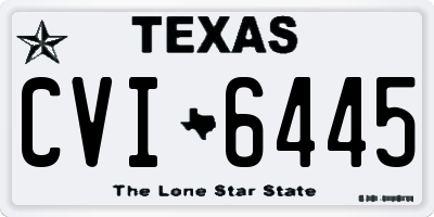 TX license plate CVI6445