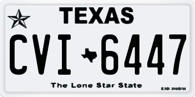 TX license plate CVI6447