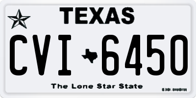 TX license plate CVI6450