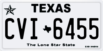 TX license plate CVI6455