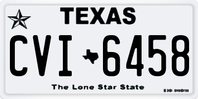 TX license plate CVI6458