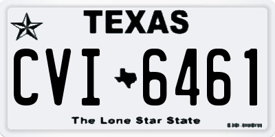 TX license plate CVI6461