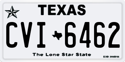 TX license plate CVI6462