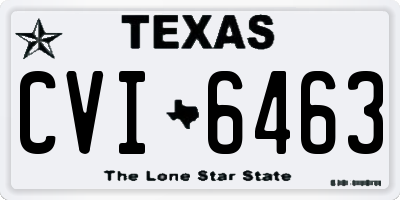 TX license plate CVI6463