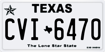 TX license plate CVI6470