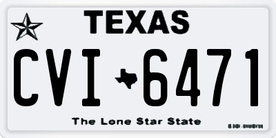 TX license plate CVI6471