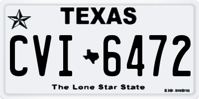 TX license plate CVI6472
