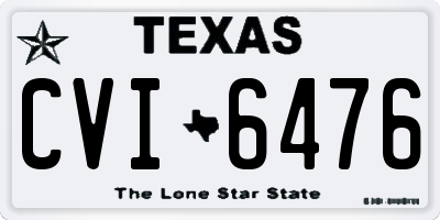 TX license plate CVI6476