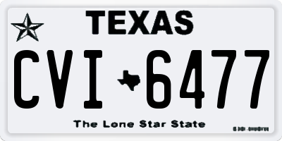 TX license plate CVI6477