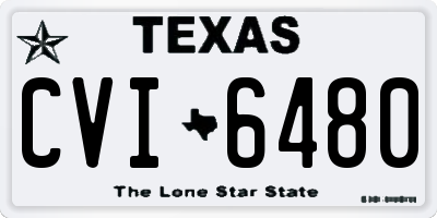 TX license plate CVI6480