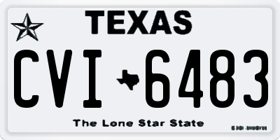 TX license plate CVI6483