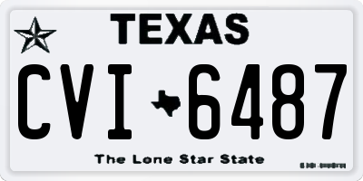TX license plate CVI6487
