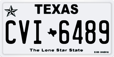 TX license plate CVI6489