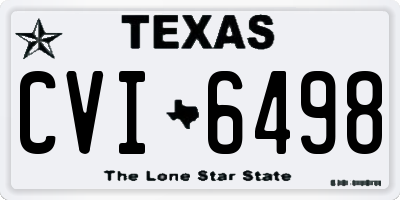 TX license plate CVI6498