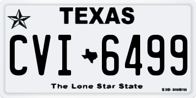 TX license plate CVI6499