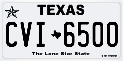 TX license plate CVI6500