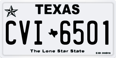 TX license plate CVI6501