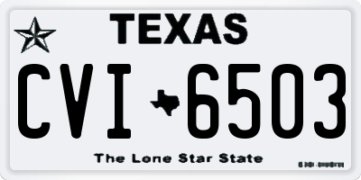 TX license plate CVI6503