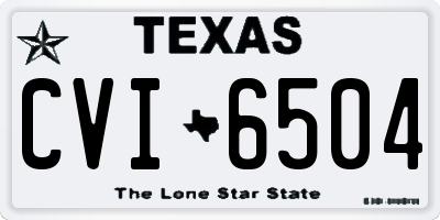 TX license plate CVI6504