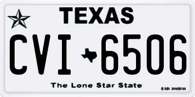 TX license plate CVI6506