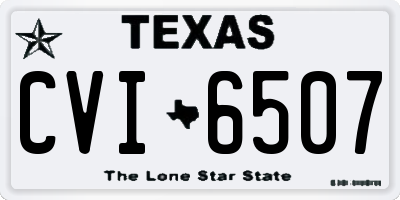 TX license plate CVI6507