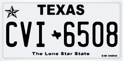 TX license plate CVI6508