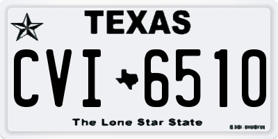 TX license plate CVI6510