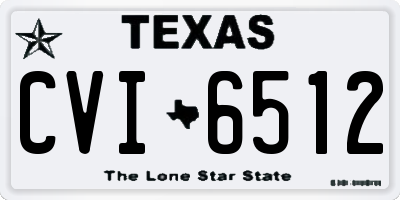 TX license plate CVI6512