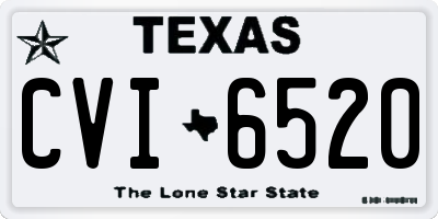 TX license plate CVI6520