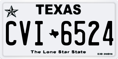 TX license plate CVI6524