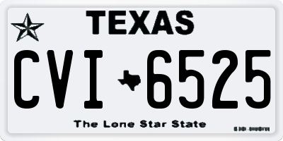 TX license plate CVI6525