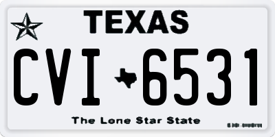 TX license plate CVI6531