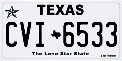TX license plate CVI6533