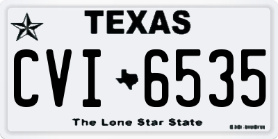TX license plate CVI6535