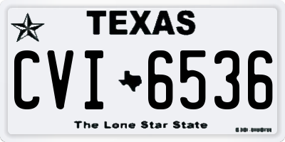 TX license plate CVI6536