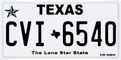 TX license plate CVI6540