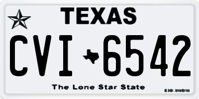 TX license plate CVI6542