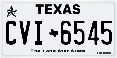 TX license plate CVI6545