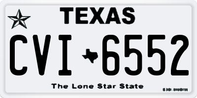TX license plate CVI6552