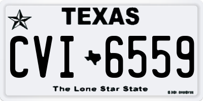 TX license plate CVI6559