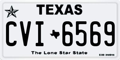 TX license plate CVI6569