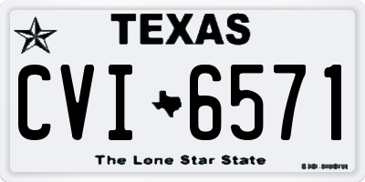 TX license plate CVI6571